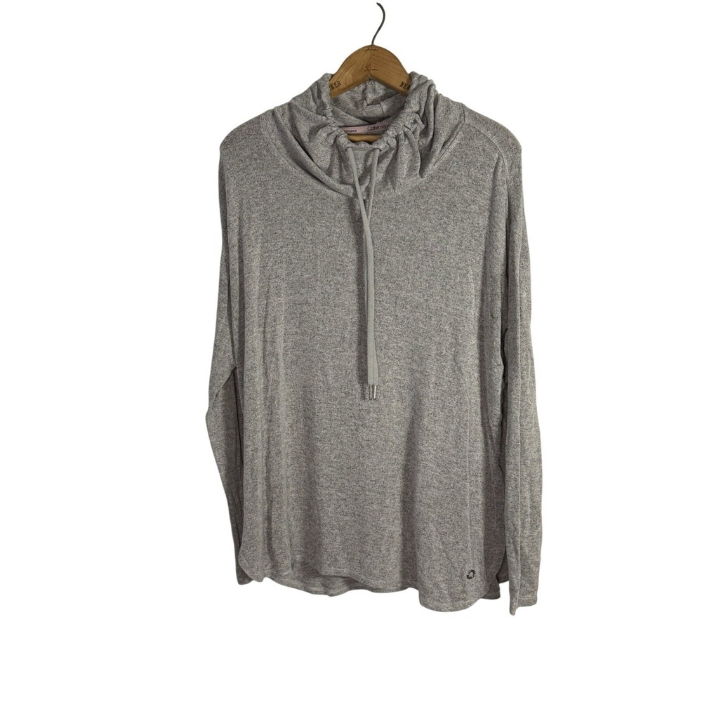 Calvin Klein Performance Long Sleeve Tunic Top Women's Light Gray size large